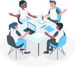 Illustration d'une réunion